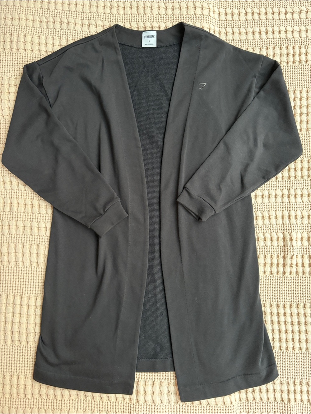Gymshark X Whitney Simmons Black Open-Front Lightweight Cardigan Small